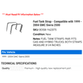 thumbnail image 2 of Fuel Tank Strap - Compatible with 1999 - 2004 GMC Sierra 2500 2000 2001 2002 2003, 2 of 2