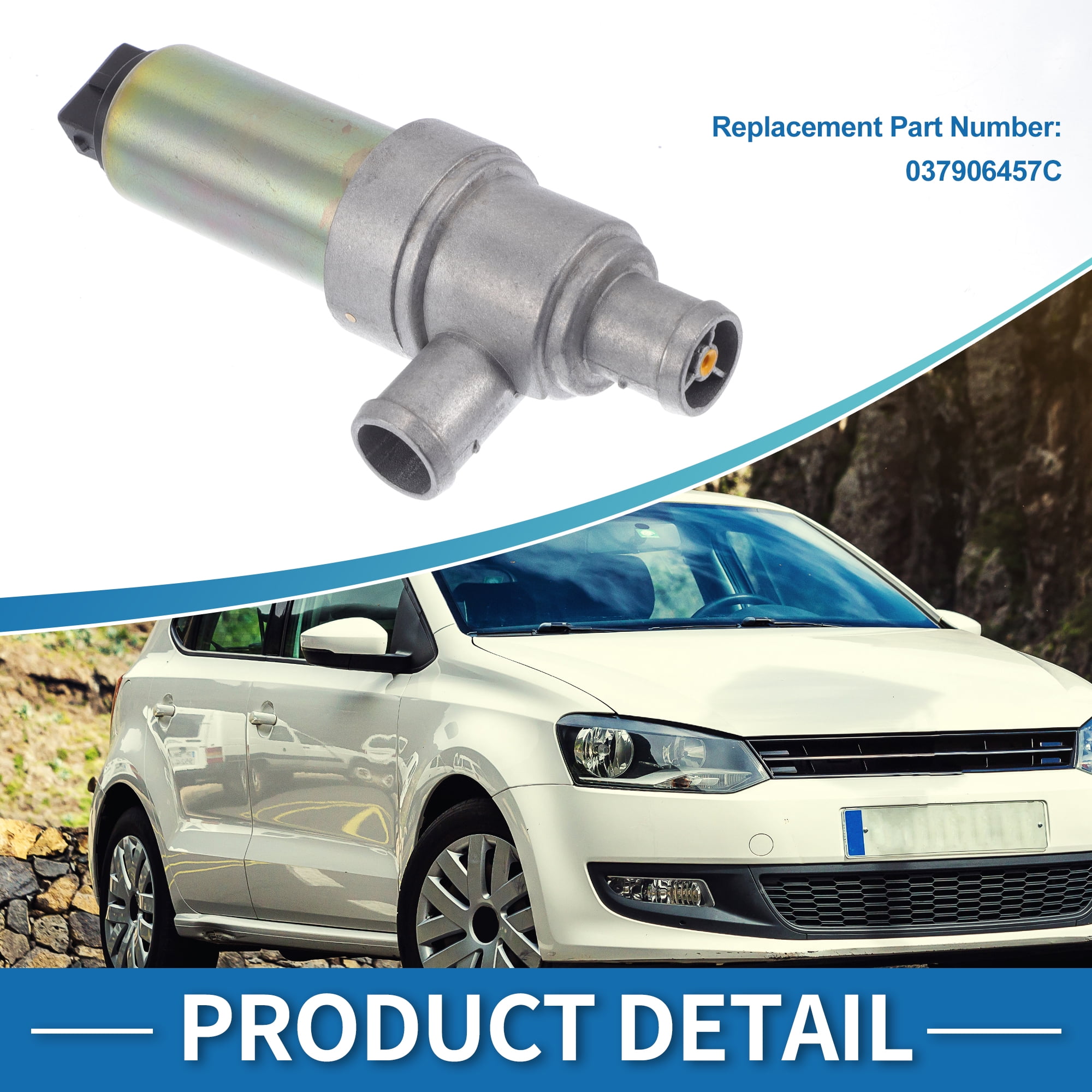 Unique Bargains Car Idle Air Control Valve for Volkswagen Golf 1990-1992 Replace No.037906457C IACV Idle Motor Idle Air Control Valve for Stable Engine Operation