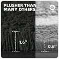 thumbnail image 4 of PABUBE Bathroom Rug Non-Slip Bathroom Mat 24"x36" Shag Bath Rugs w/1.6" Microfiber, Absorbent Bath Mat, Machine Washable, Black, 4 of 9