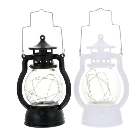 MLINS  2 Pcs Home Decor Decorative Kerosene Lamp Soldering Decoration Electric White
