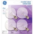 thumbnail image 1 of GE Crystal Clear 25W G16.5 4PK, 1 of 1