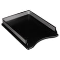 thumbnail image 5 of Rolodex Self-Stacking Letter Tray, Mesh Metal & Wood, Black, 5 of 9
