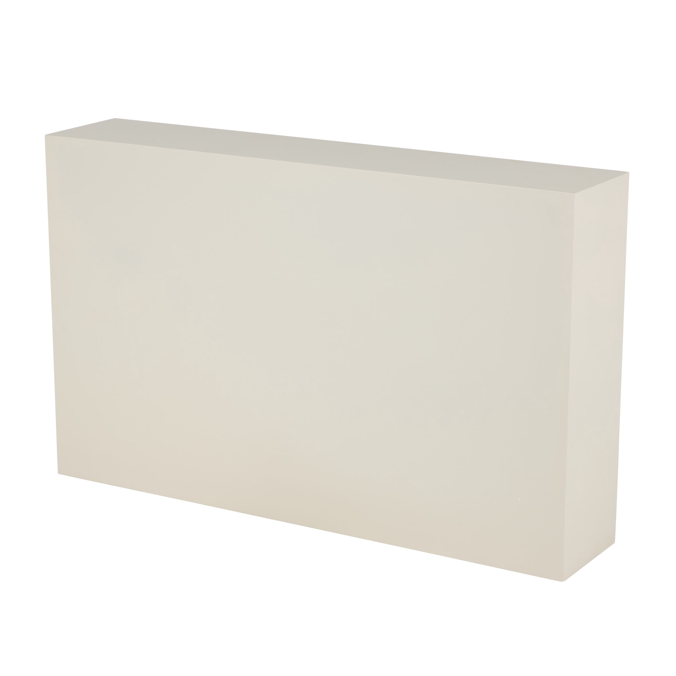 DecMode 47" x 30" Cream Metal Geometric 6-Tier Shelving Unit with Arched Block Shapes, 1-Piece
