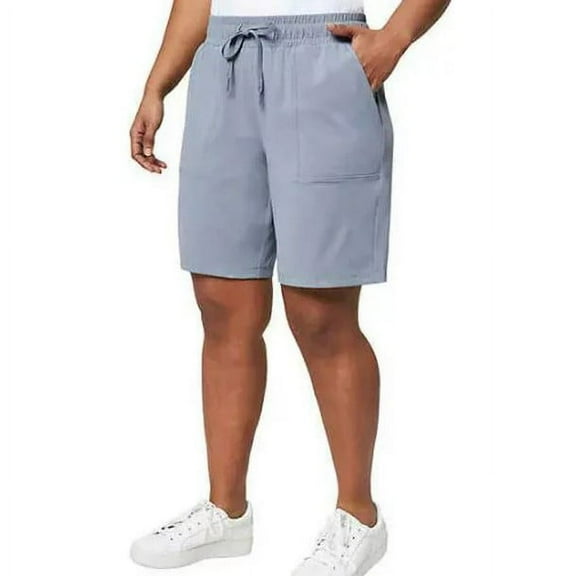 Mondetta Womens' Active Bermuda Short (Blue, XS)