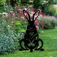 thumbnail image 4 of Zmeidao Bunny Decorative Garden Stakes Black Rabbit Silhouette Outdoor Decorations Garden Statue for Lawn and Yard Decor Ornaments, 4 of 5