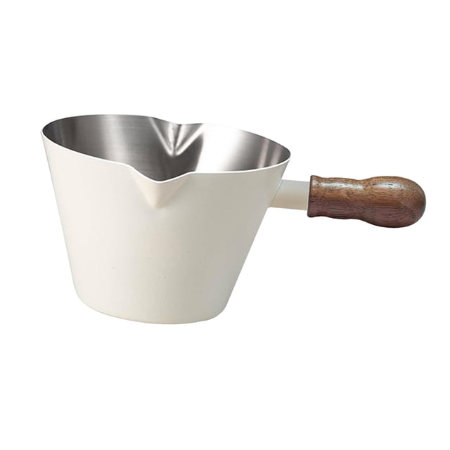 Taza medidora de café espresso, vaso medidor de doble boquilla para espresso. Blanco