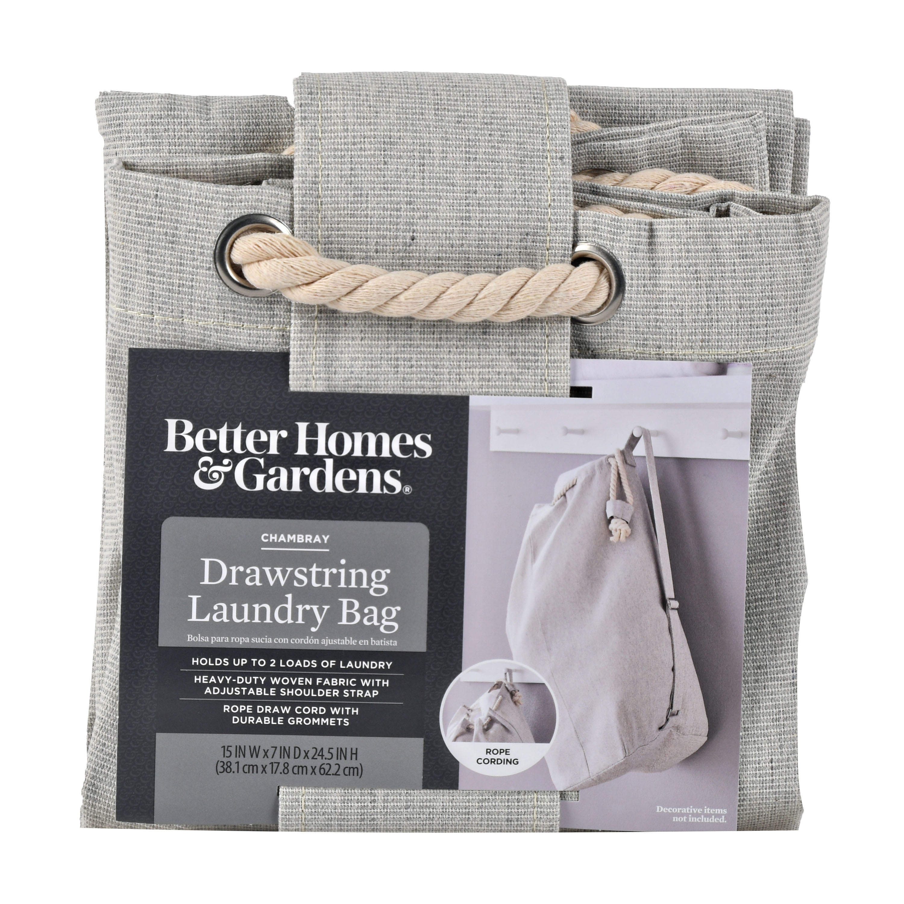 Better Homes & Gardens Canvas Laundry Duffle Bag with Strap - www.semadata.org