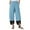 Sky Blue, variant on AherBiu Plus Size Pants for Women Corduroy High Waisted Vintage Casual Loose Slit Leg Trousers with Pockets