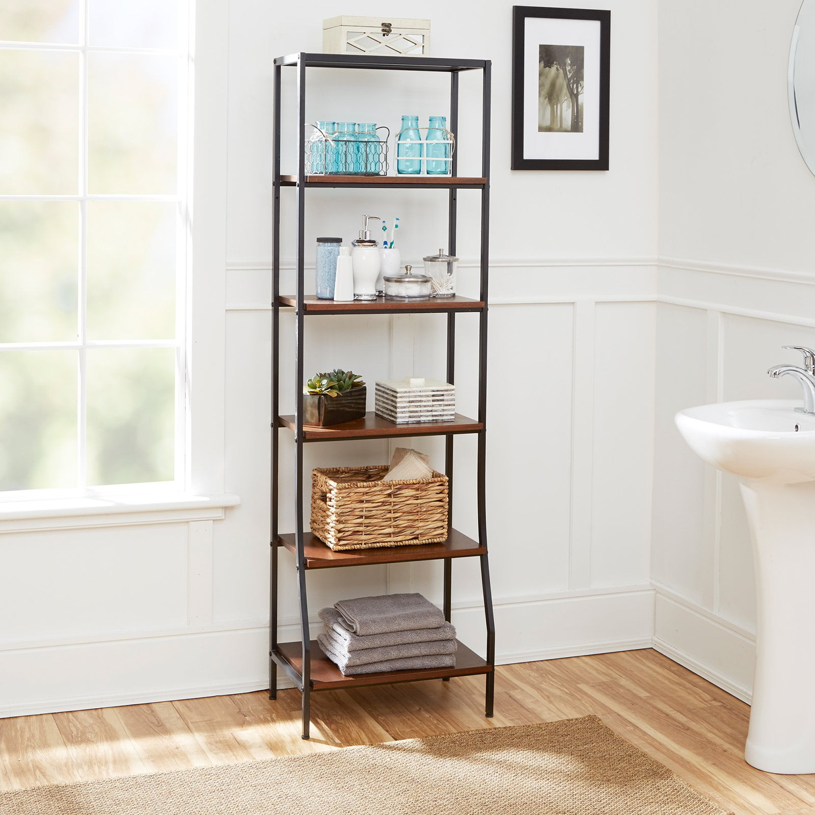 Silverwood Products Leighton Bathroom Collection 6 Tier Etagere
