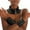 Black, variant on Gothic Style Adjustable Coil Choker Necklace and Bracelet Set Leather Statement Jewelry for Women
