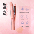 thumbnail image 2 of Milah Beauty Shine Pro Iron Plancha de Titanio 230 °C con Blue LED Therapy Rosa, 2 of 6