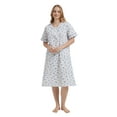 thumbnail image 2 of GLOBAL Womens Cotton Nightgowns Sleepwear Short Sleeve Pajama Dress Nightshirts, Sizes S to 3X, 2 of 6