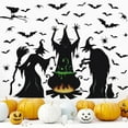 thumbnail image 4 of LQPWZU Halloween Decorations - 4 Sheet 81 Pcs Halloween Window Clings for Glass Windows Walls Halloween Party Decorations Witches Bats Window Decals Stickers Shop Display Home Room Décor, 4 of 6
