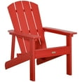 thumbnail image 2 of Outsunny Adirondack Chair, All-Weather HDPE Lounger, Red, 2 of 9