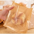 thumbnail image 7 of Bakery Bags with Window,Kraft Paper Dessert Bags,Greaseproof Heat-Sealed Translucent Candy Bags,Suitable Baked Goods Packaging for Donuts, Bakery Snacks, Sandwiches, Sandies, Cookies (100PCS, Brown), 7 of 7