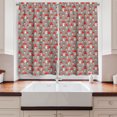 thumbnail image 2 of Ambesonne Mushroom Kitchen Curtains, Amanita Polka Dot, 55"x45", Taupe Cream Red, 2 of 3