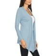 thumbnail image 2 of Moa Collection Women's Casual Long Sleeves Drape Open Front Solid Cardigan, 2 of 4