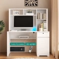 thumbnail image 6 of Modern White Desk With & Charging Options, 3 Ac Outlets, 2 Ports For Productive Office Days Study , And Ample Storage Home, 6 of 6