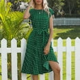 thumbnail image 2 of Fesfesfes Parent-child Dress Holiday Polka Dot Waist Lace Up Causal Dress Mother And Daughter Dress Mommy And Me Boho Beach Dress, 2 of 9