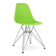thumbnail image 3 of Aron Living Tower 17" Plastic and Chrome Steel Dining Chairs in Green (Set of 4), 3 of 6