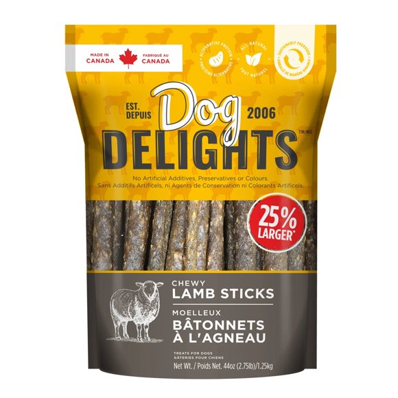 Dog Delights Bâtonnets d'Agneau Moelleux 1,25 kg (2,7 lb)