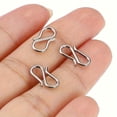 thumbnail image 3 of 20pcs Of Stainless Steel S-shaped Hook Connectors, In Golden And Silvery Colors, Used for DIY Jewelry Making, Craft Supplies, Hand Bracelet And Necklace Production Parts Manufacturing., 3 of 10