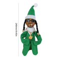 thumbnail image 5 of Snoop on The Stoop Christmas Elf Doll Fieltro Resina Muñecas Juguetes Ornamento (Verde B), 5 of 5