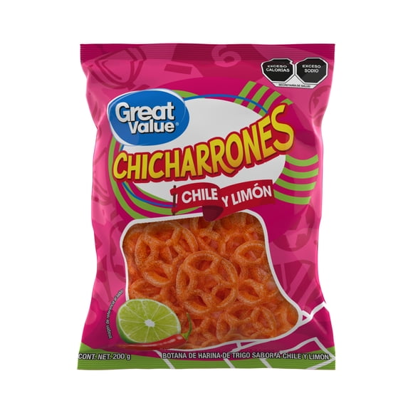 Chicharrones Great Value chile y limón 200 g