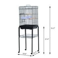 thumbnail image 4 of Pawhut 51" Metal Indoor Bird Cage Starter Kit With Detachable Rolling Stand, Storage Basket, And Accessories, Black, 4 of 9