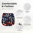 thumbnail image 4 of Gaeub Red Blue White Stars Print Women's Athletic Shorts,High Waisted Running Shorts,Pocket Sporty Short,Gym Elastic Workout Shorts-XX-Large, 4 of 7