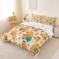 thumbnail image 3 of Erosebridal Brown Capybara Kids Duvet Cover Set, Flower Floral Bedding Full, 3pcs, No Comforter, 3 of 5