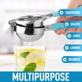 thumbnail image 4 of Outil de Cuisine Polyvalent, Presse-Citron à Force Maximale, Bol en Métal Robuste pour Extraction Professionnelle, Facile à Nettoyer et à Ranger, Acier Inoxydable 304 de Haute Qualité, 4 of 8