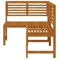thumbnail image 3 of Pemberly Row Contemporary 55.1" Solid Acacia Wood Corner Bench in Brown, 3 of 8