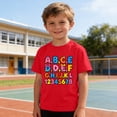 thumbnail image 6 of Graphic Tee for Boys with Alphabet and Numbers | Soft Cotton Educational T-Shirt for Kids to Youth Kids, Red,Size 7 T, 6 of 9