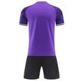 thumbnail image 4 of Tbopshirt Boys Two Piece Outfits Set Kids Soccer Set Boys Girls Short Sleeve Football Uniform With Shorts Breathable Sports Kit For Youth Training Match School Sports Tracksuit, 4 of 5