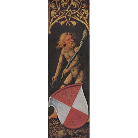 German Painting Krell family coat of arms from shutter 2 Canvas Art - Albrecht D???rer (18 x