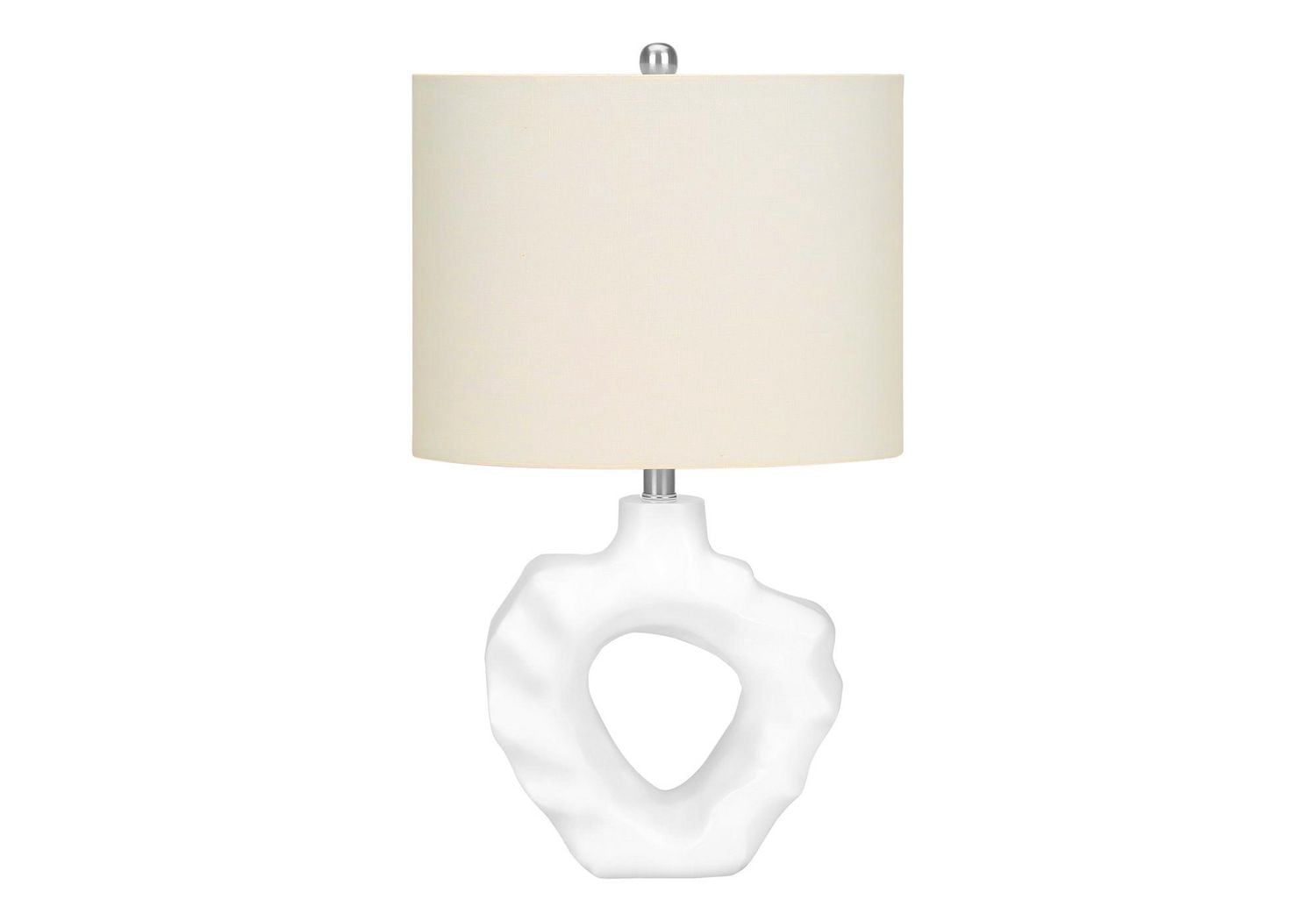 Monarch Specialties  Luminaire, 25"h, Lampe De Table, Résine Crémeuse, Teinte Ivoire / Crème, Moderne