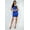 Royal, variant on Saronite Adjustable Cami Straps Round Neck Square Rhinestones Party Bodycon Mini Dress, Royal (Women's)