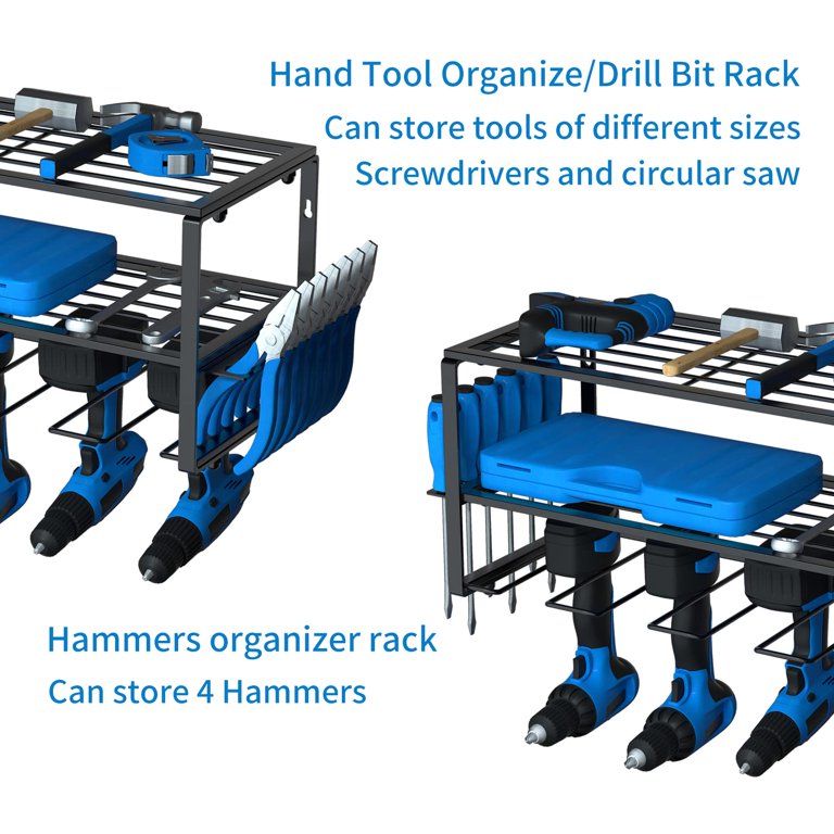 Amoowis Power Tool Organizer, Garage Organization with 7 Drill Holders, Tool  Box Organizers and Storage Wall Mount, Metal Shelf Heavy Duty, Utility Rack  for Screwdriver Pegboard Shed Workshop - Yahoo Shopping