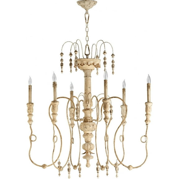 6206-6-70-Quorum Lighting-Salento - 6 Light Chandelier in Transitional style - 39.25 inches wide by 39.25 inches high