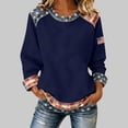thumbnail image 2 of Womens Sweatshirts Women's Anniversary Print Sweatshirt Without Hood Crew Neck Long Sleeve Casual Pullover Soft Blue XXXXL, 2 of 4