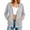 Gray, variant on Vivianyo HD Women's Light Contrast Stitch Zip Up Hooded Sweatshirt, White Drawstring Kangaroo Pocket Long Sleeve Solid Casual Hooded Outer Tops for Women, Women's Light Blue, Sizes S-2XL
