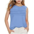 thumbnail image 2 of Wxirdiow Toddler Sleeveless Undershirts Girls Camisole - Cotton Soft and Breathable Cami Tank Top Girls Undershirts Blue Size,9-10 Years, 2 of 5