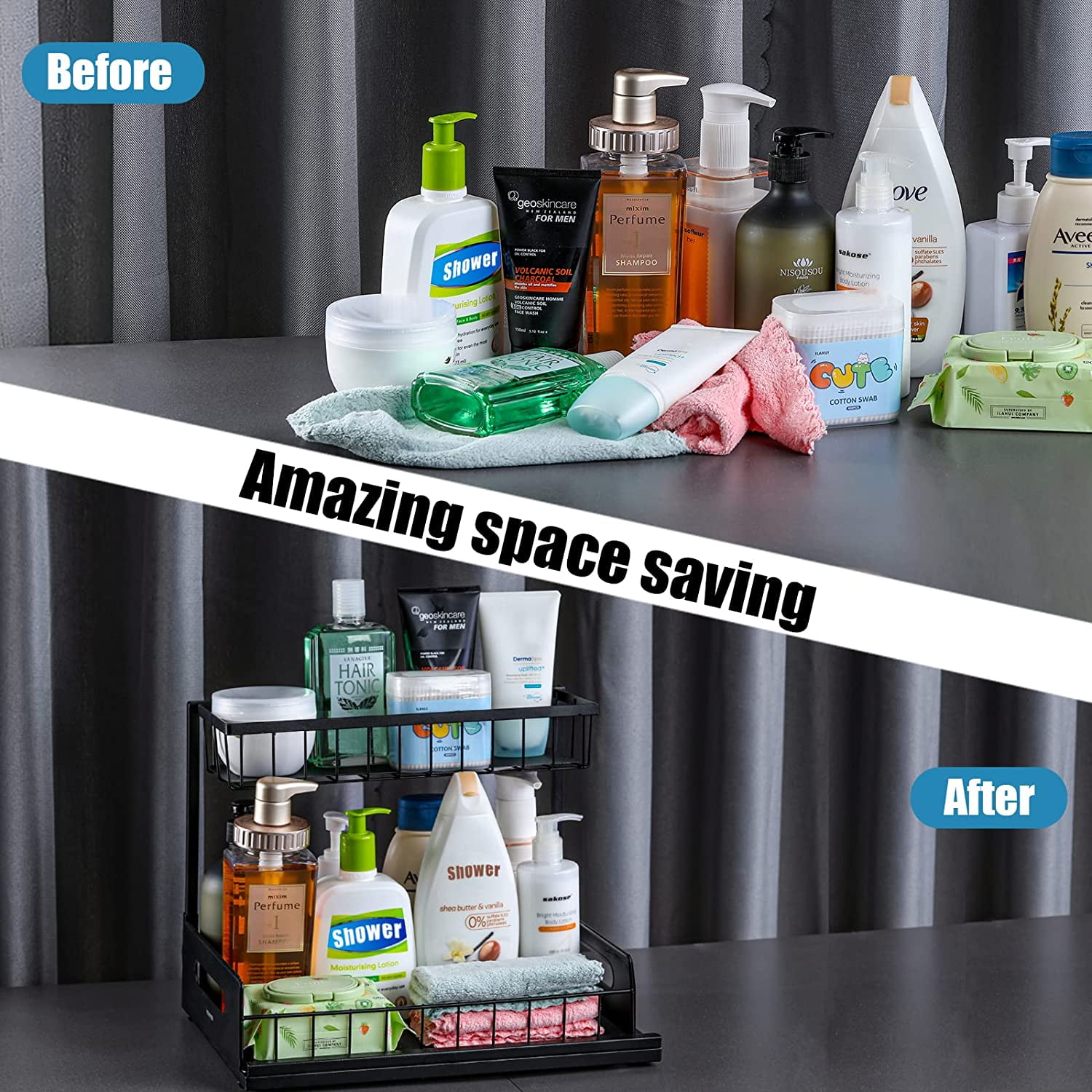 2-Tier Under Sink Organizer with Pull Out Sliding Storage Drawer (Set of 2)  - N/A - Bed Bath & Beyond - 36362933