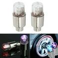thumbnail image 4 of 2 Pcs Couvre-Éclairage LED pour Valve d'Air de Pneu de Roue Lumières Décoratives Accrocheuses Accessoires Auto, 4 of 12