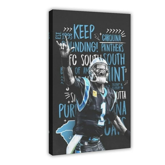 American Football Cam Newton Posters Sports Star 56 Canvas Poster