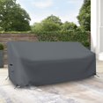 thumbnail image 4 of COVERS&ALL Outdoor Loveseat Sofa Cover, 12 Oz Waterproof UV & Weather Resistant Patio Furniture Bench Cover Outdoor Use with Air Vent & Drawstrings (93" W x 35" H x 40" D x 15" FH, Grey), 4 of 7