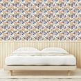 thumbnail image 3 of Ambesonne Floral Peel & Stick Wallpaper for Home, Nostalgic Roses Teal Leaves, 13"x72", White Sand Brown and Dimgray, 3 of 5