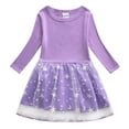 thumbnail image 2 of Esaierr Kids Baby Girls Spring Autumn Dresses Long Sleeved Toddler Girl Mesh Patchwork Stylish Skirt Kid Medium Length Dress,Sizes 1-9Y, 2 of 8