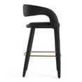 thumbnail image 4 of Modrest Faerron - Modern Black Leatherette Bar Chair, 4 of 6